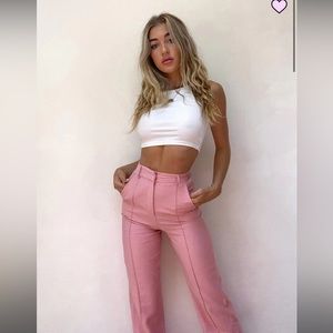 Kirstyn High Waisted Pants - Pink